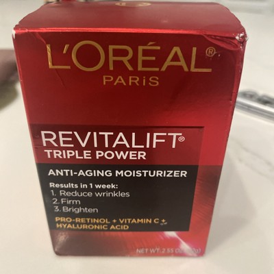 Revitalift Triple Power Anti-Aging Face Moisturizer, Pro Retinol, Hyaluronic ...