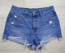 Levi's 501 Denim Jean Shorts Women's Size 29 Distressed Cut Off Festival