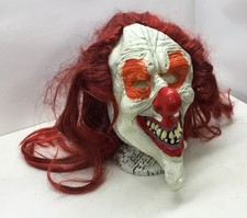 Halloween Scary Red Hair Clown Rubber Mask Adult Creepy Evil Horror .. S7-7