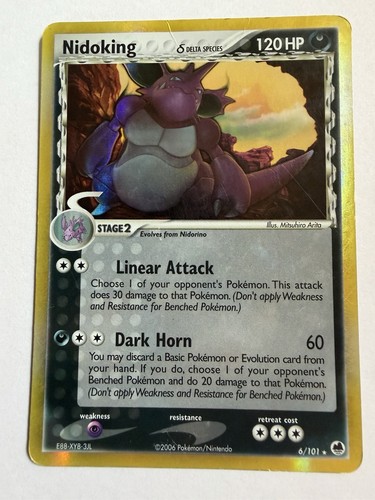 Nidoking 6/101 Delta Species EX Dragon Frontiers 2006 Holo Rare Pokémon Card