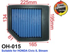 High-flow Drop-in Simota Air Filter For Honda Civic 8 Stream Oh-015