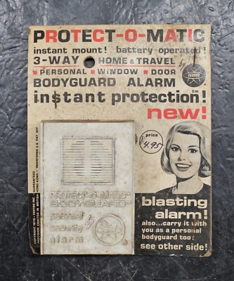 Vintage FEDTRO Protect-O-Matic Security Alarm IN ORIGINAL PACKAGING