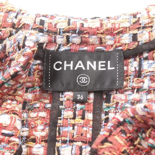Abito CHANEL maniche corte #36 P57900V43868 lana tessuto tweed multicolore usato - Foto 3 di 6