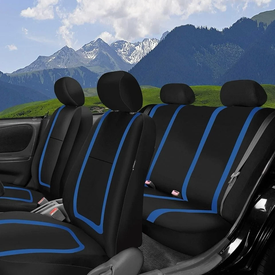 For All Chevrolet Blue Lines Seat Covers High Quality Cushioned and Breathable - Image 4 of 4