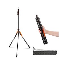 Portable Travel Light Stand Folding Travel Tripod with 180  Reversible Leg,