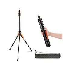 Portable Travel Light Stand Folding Travel Tripod with 180° Reversible Leg,