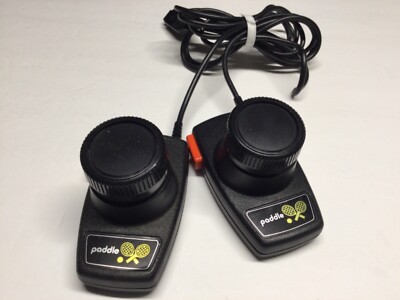 Atari 2600 Pair Of Original  Paddles  Cleaned Tested  Jitter Free