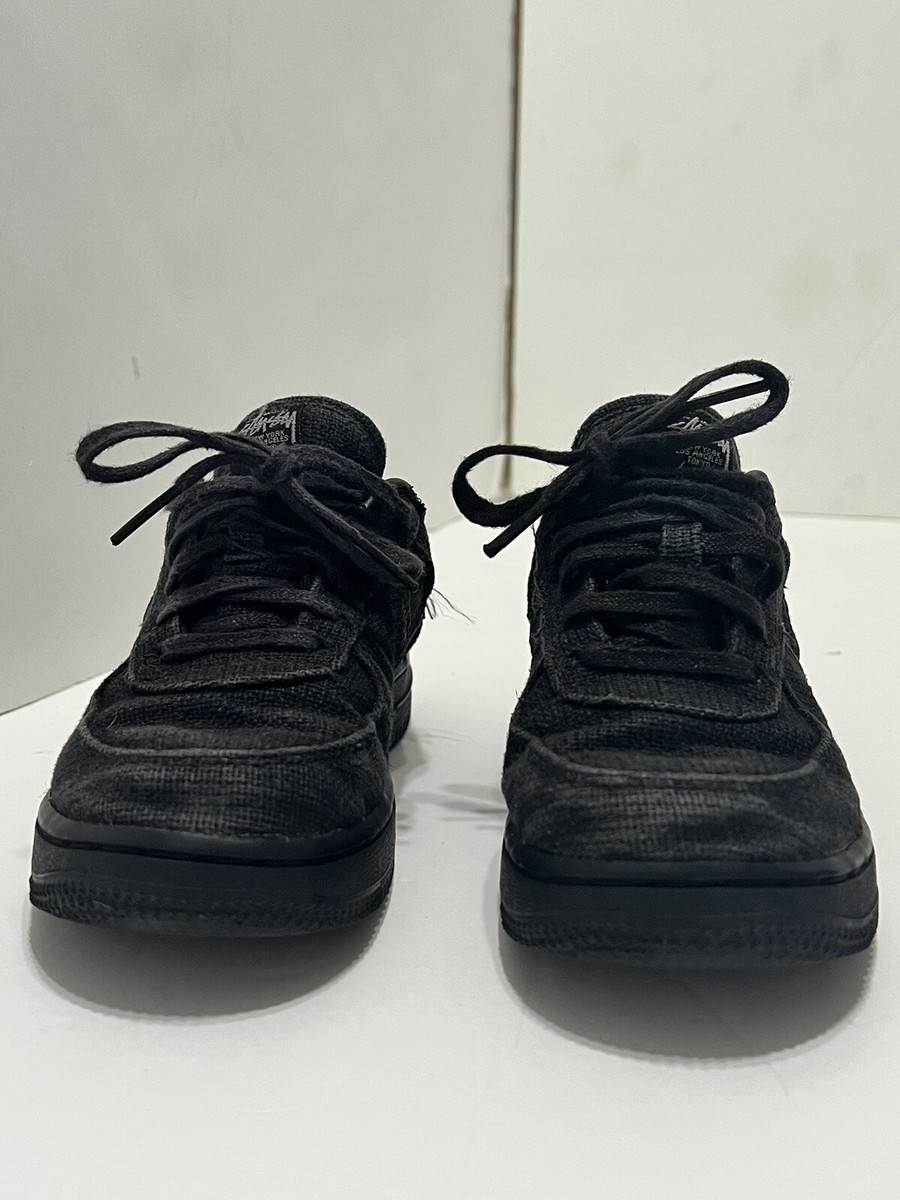 Nike Air Force 1 Low Stussy Black Sneaker Shoes Kids Sz 13c | eBay UK