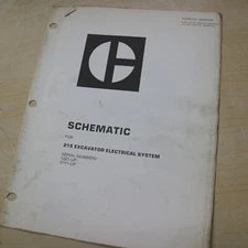 CAT 215 CRAWLER EXCAVATOR ELECTRICAL System Schematic shop wiring manual guide