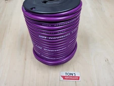 Ton's 8mm Purple silicone Spiral Core Spark plug wire 100' Feet roll 500 ohms