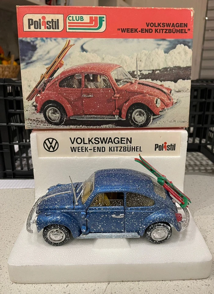 Modellino Vw Volkswagen Beetle Kafer Kitzbuhel Week End Sky Nmb. Scala 1/25 Blu - Immagine 2 di 3