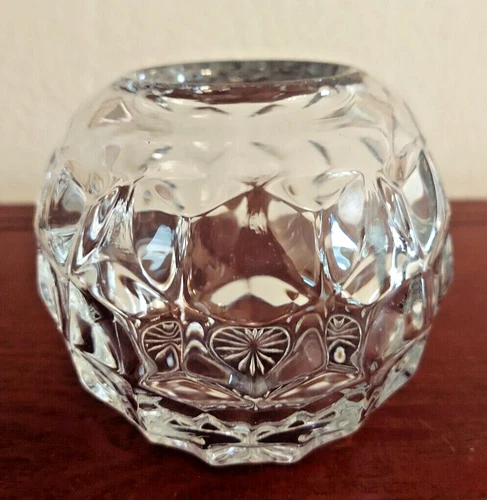 Fostoria America #2056 Cube Cubist 3 1/2 inch rose bowl,  USA Made 1934-1958