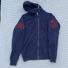 Nike FCB Hoodie Sweater Adult Medium Full Zip Hooded Sweatshirt M FC Barcelona