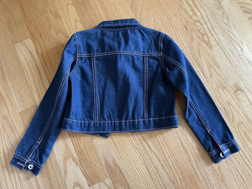 Chaqueta vaquera Limited Too niñas talla L (6), con estrellas Foto 4 de 4