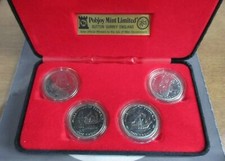 1979 IOM Millenium of Tynwald Cu-Ni BUnc 4 x One Crown Set in Box