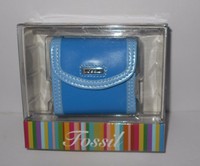 Fossil Blue Leather Contacts Lens Case Lenses Mirror Solutions Bottle Fossil Blue Leather Contacts Lens Case Lenses Mirror Solutions Bottle