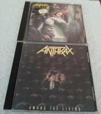 Anthrax 2 CD Lot Spreading The Disease ; Among The Living Island Records
