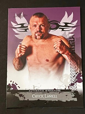 2010 Leaf PURPLE PROOF MISSING AUTOGRAPH & #/25 Chuck Liddell
