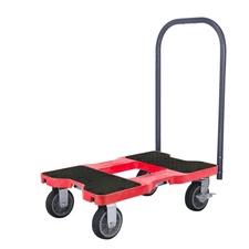 1500 lbs. Capacity All-Terrain Professional E-Track Push Cart Dollyin Red
