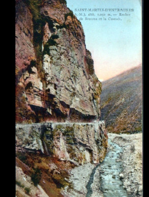 ST-MARTIN D'ENTRAUNES (06) Route au ROCHER genannt BRAUMS & WASSERFALL 1935
