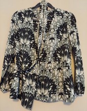 Banana Republic Petite Small Black Dress Shirt with Tie Belt (NEW)