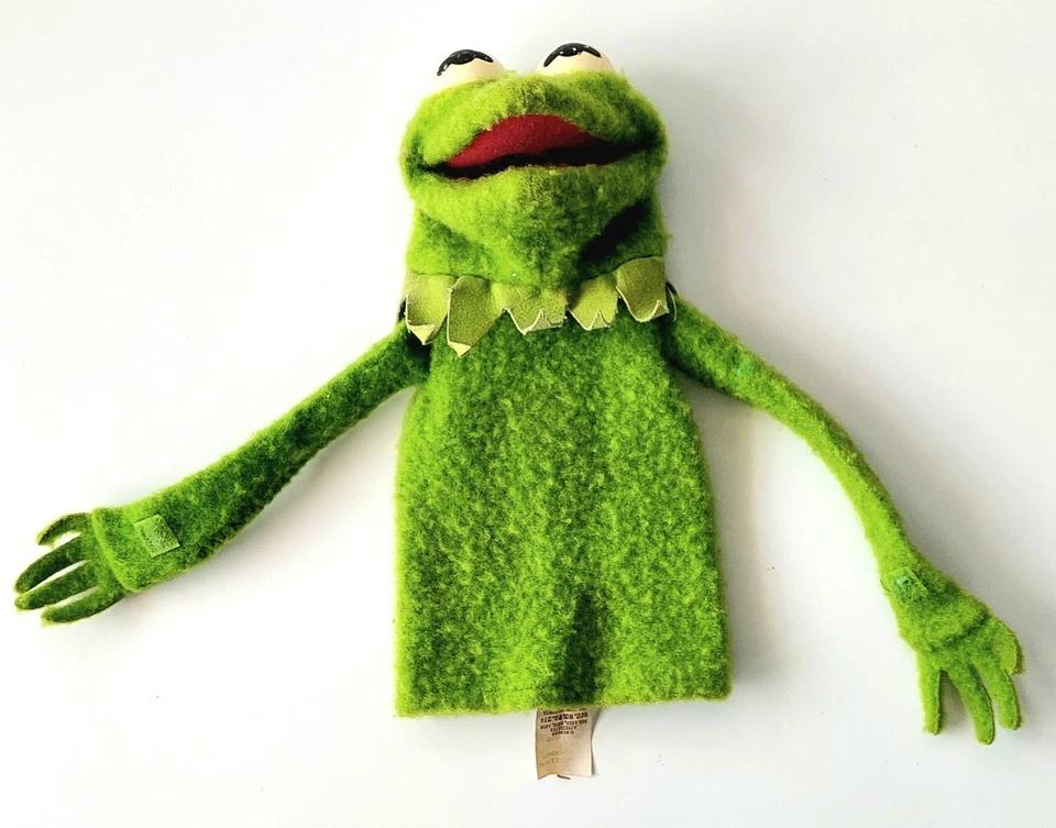 Marioneta de mano Fisher Price Jim Henson Muppets Kermit The Frog 1978 vintage #860 Foto 3 de 4