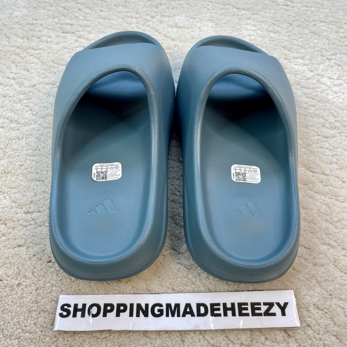 US 9] adidas YEEZY SLIDES SLATE MARINE Kanye Ye West  display picture 2