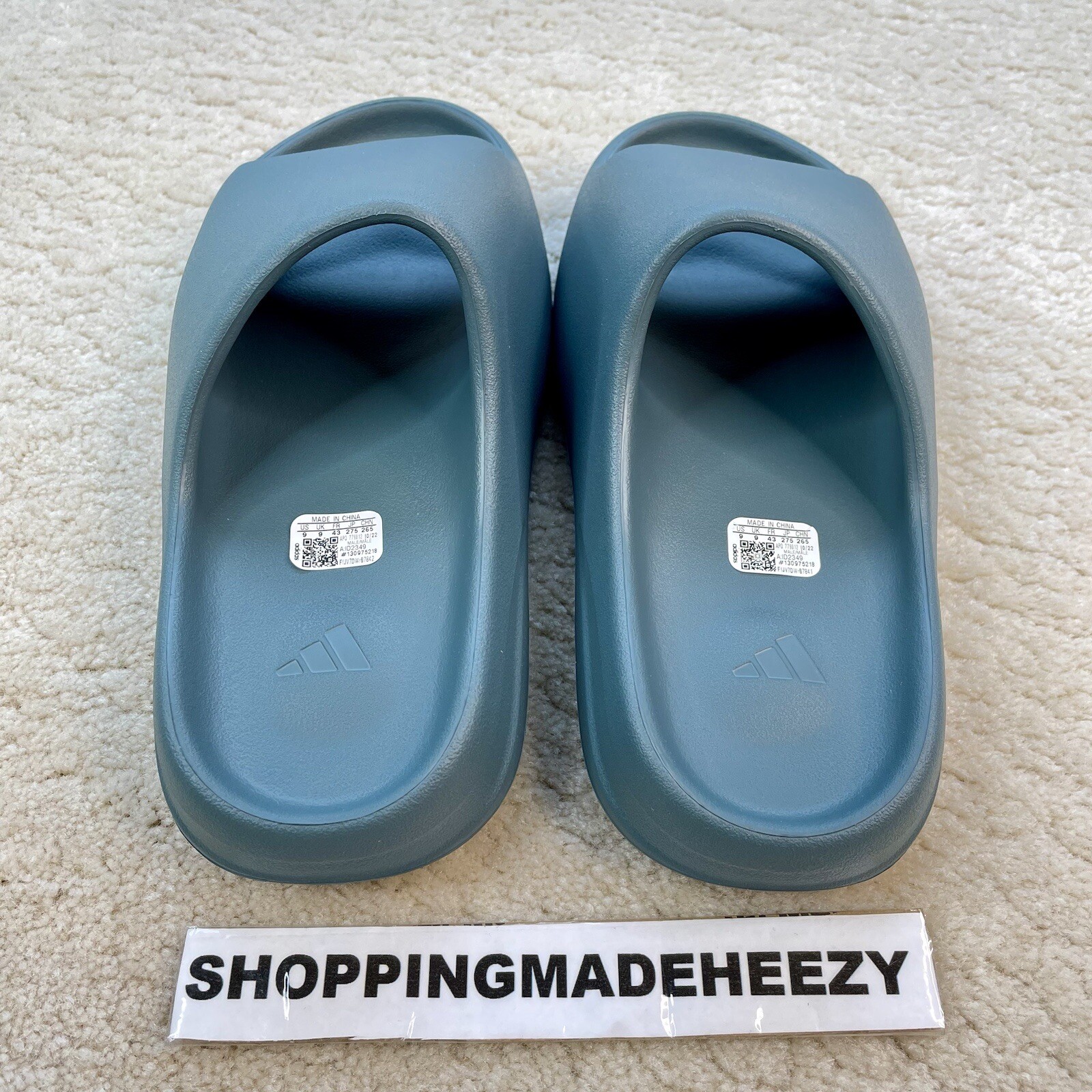 [US 9] adidas YEEZY SLIDES SLATE MARINE Kanye Ye West Slippers YZY SLD ID2349 thumbnail 5