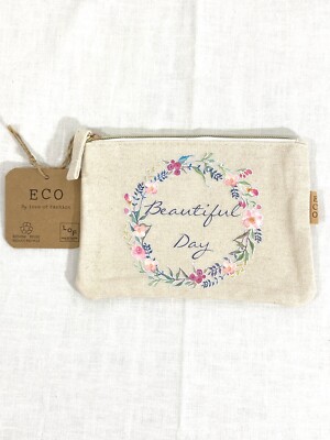 NWT Beautiful Day Cosmetic Bag Zip Top Travel Makeup Bag Pouch Perfect Gift Idea