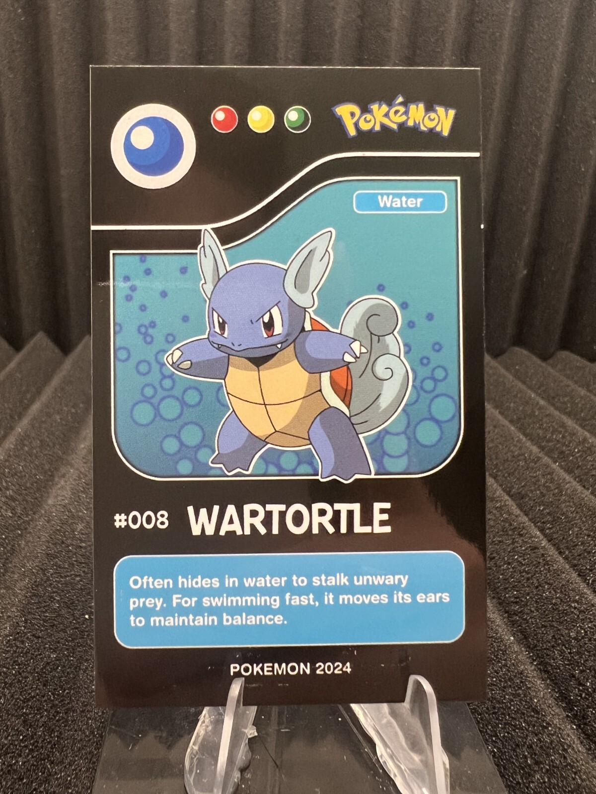 Wartortle #8 - Pokedex Black Kanto 2024 - Pokemon Card NM