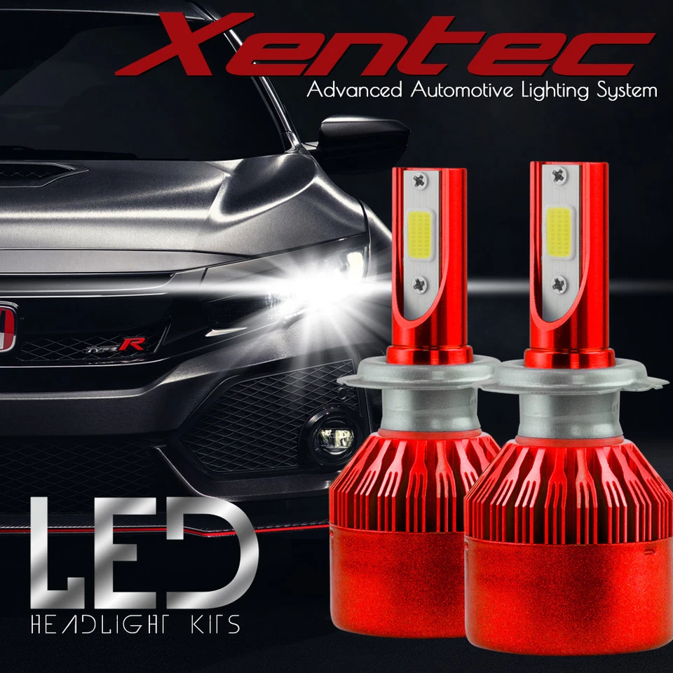 Kit de faros LED 388W 38800LM H7 CREE bombilla de haz bajo 6000K blanco alta potencia Foto 2 de 4