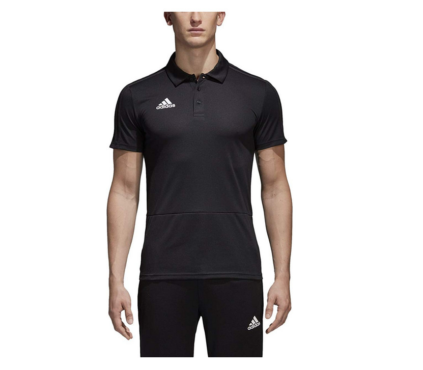 Мужская рубашка поло Adidas Condivo 18, черно-белая