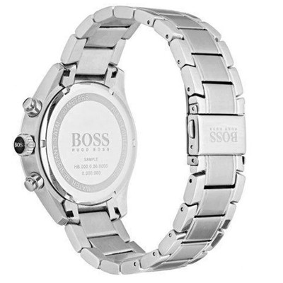BOSS MENS WATCH STAINLESS STEEL SILVER BRACELET & BLUE DIAL 