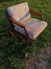 Mid-Century Modern Sculpted Rocking Chair by Lawrence Peabody for Nemschoff