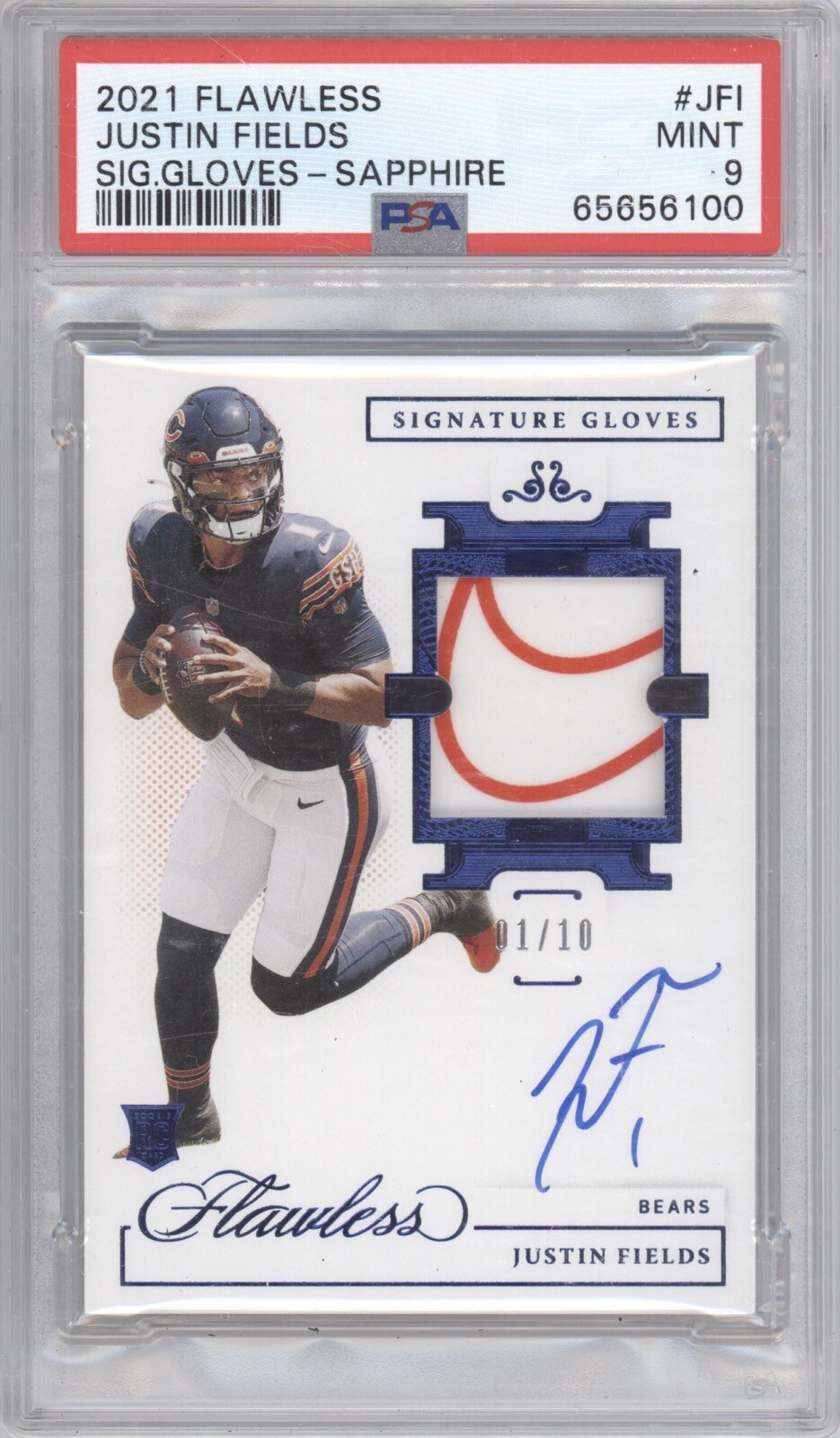 Justin Fields Panini Flawless Signature Gloves #SGLJFI Sapphire