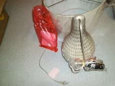 Stylecraft 25.5 in. French Oak Table Lamp w/ Fabric Shade 3 way