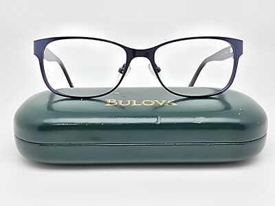 Bulova Clearwater Saphire Blue Rhinestone Eyeglasses Frame w/ Flexhinge and Case