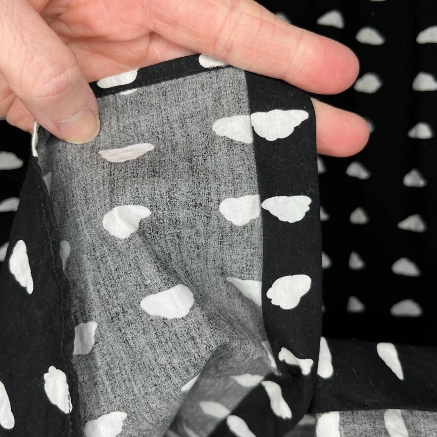 Camicia uomo Kenzo Paris 38 15 nera stampa nuvola manica lunga bottoni slim fit