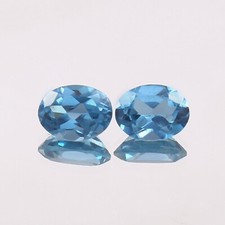 Extreme Quality Natural Brazilian Aquamarine Loose Oval Gemstone Cut Pair 9x7 MM
