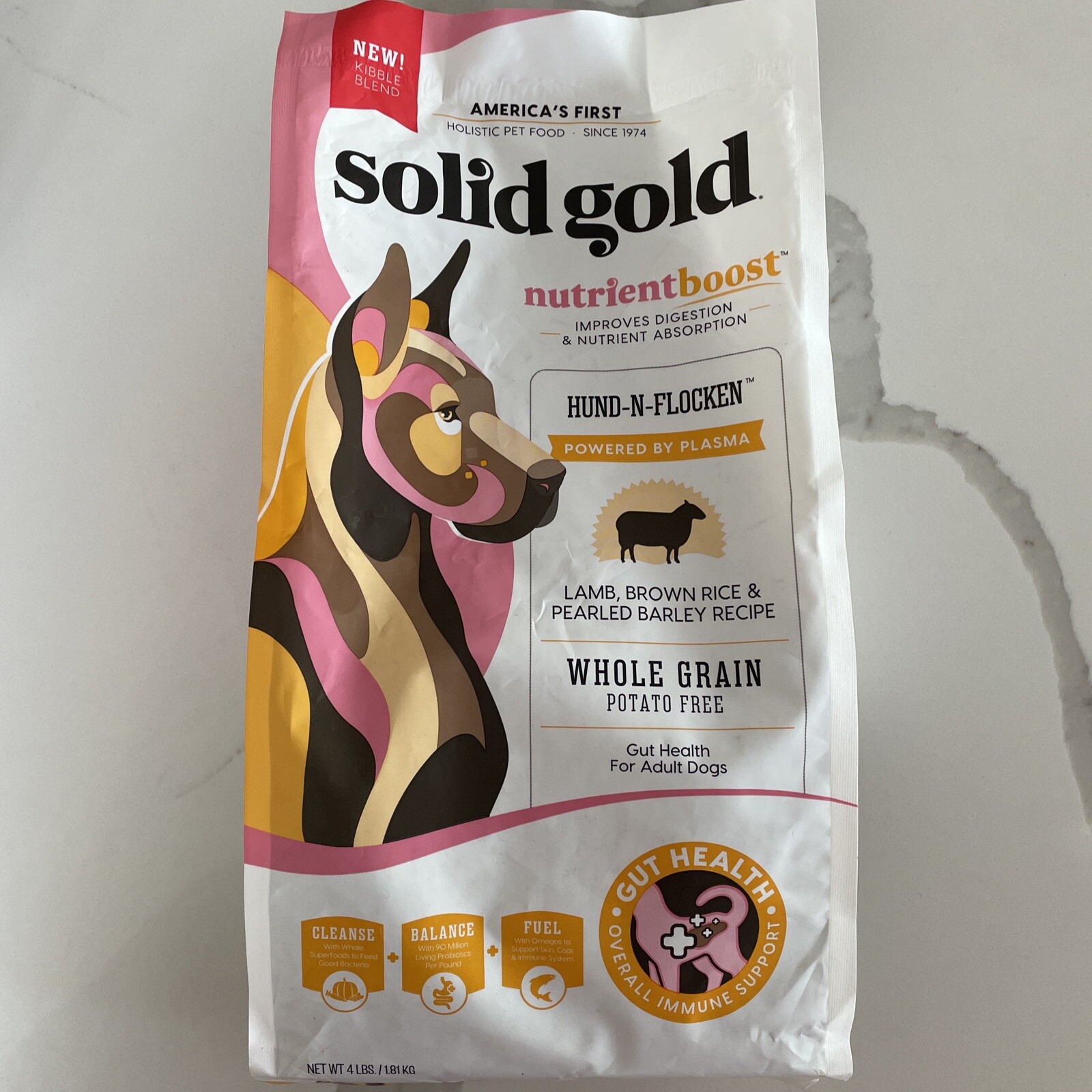 Solid Gold Hund-N-Flocken Holistic Dry Dog Food, Lamb, 4lb, High Quality