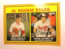 2016 Topps Heritage 5x7 Daniel Alvarez Henry Owens Red Sox 178 #'d 06/10 Gold