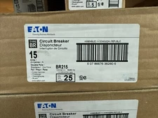 QTY 25 EATON Cutler-Hammer BR215 2 Pole 120/240V 15 Amp Circuit Breaker New