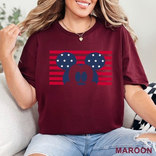 Mickey USA Shirt, 4th of July Stars and Stripes Disney Tee, 202975 - Picture 10 of 22