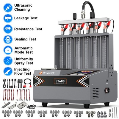 FOXWELL JT600 Fuel Injector Cleaning Machine Cleaner Tester For Car Motorycle