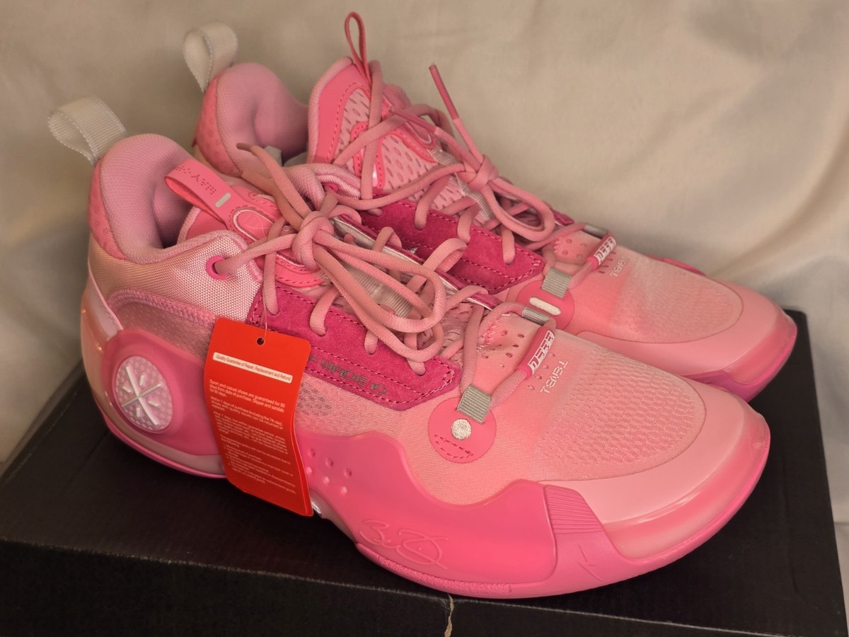 Li-Ning Way of Wade 10 即完 ピンク バッシュ 美品 Li-Ning WAY OF WADE 10 Pink Men's Basketball Shoes ABAS083-38 Size