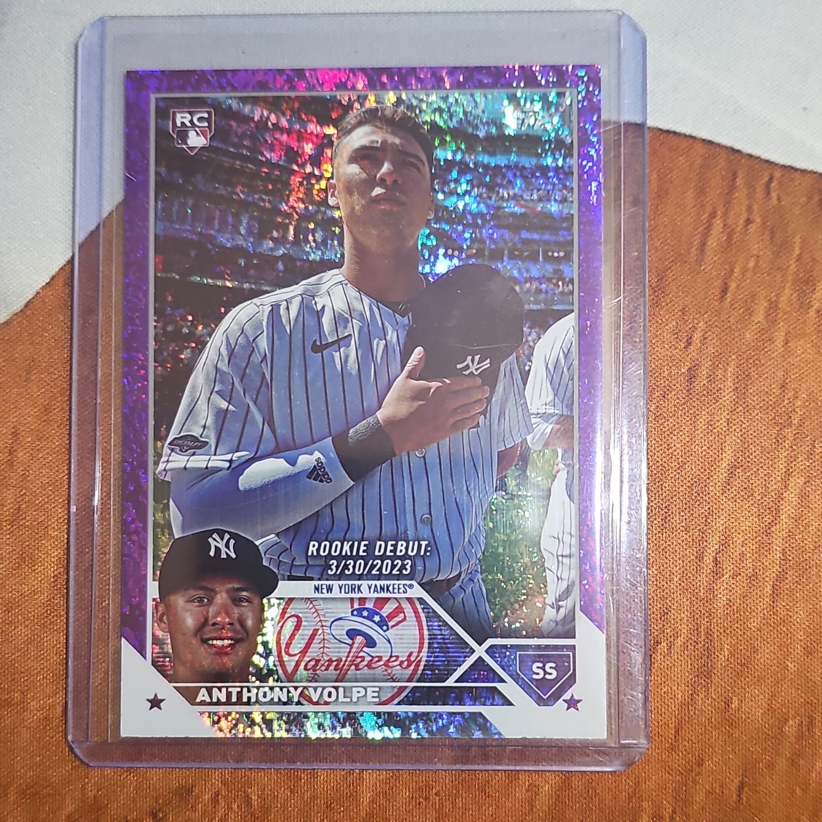 2023 Topps Update #US77 Anthony Volpe Purple Foil /799 Yankees