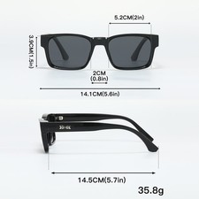 Men's Square Polarized Sunglasses Metal Frame UV400 Unisex 9 Colors