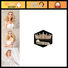 Elegant Gold Plated Crystal Tiara Sash Set - Perfect Birthday Crown for Women