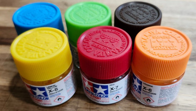 6 COLORS TAMIYA  Model Paints - 6 Small BOTTLES 10 ML ACRYLIC NEW + FRESH