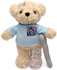 Get Well Soon Teddy Bear Broken Leg Plush Toy- Get Well Soon Gifts for Kids Men
